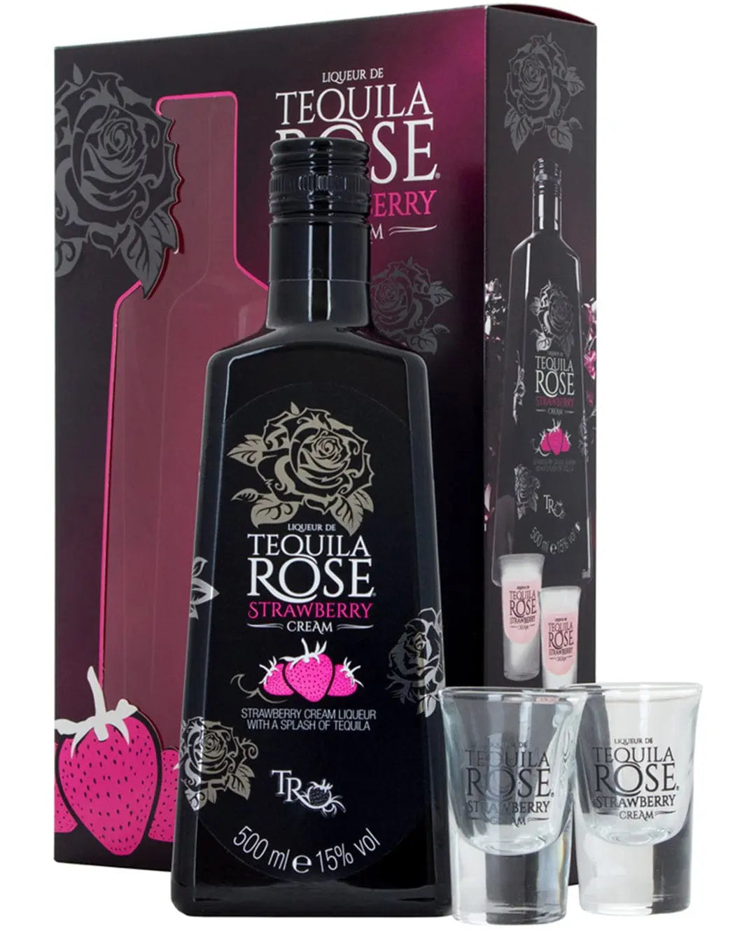 Tequila Rose Strawberry Cream Liqueur with Shot Glass, 50 cl Tequila & Mezcal 85592140358
