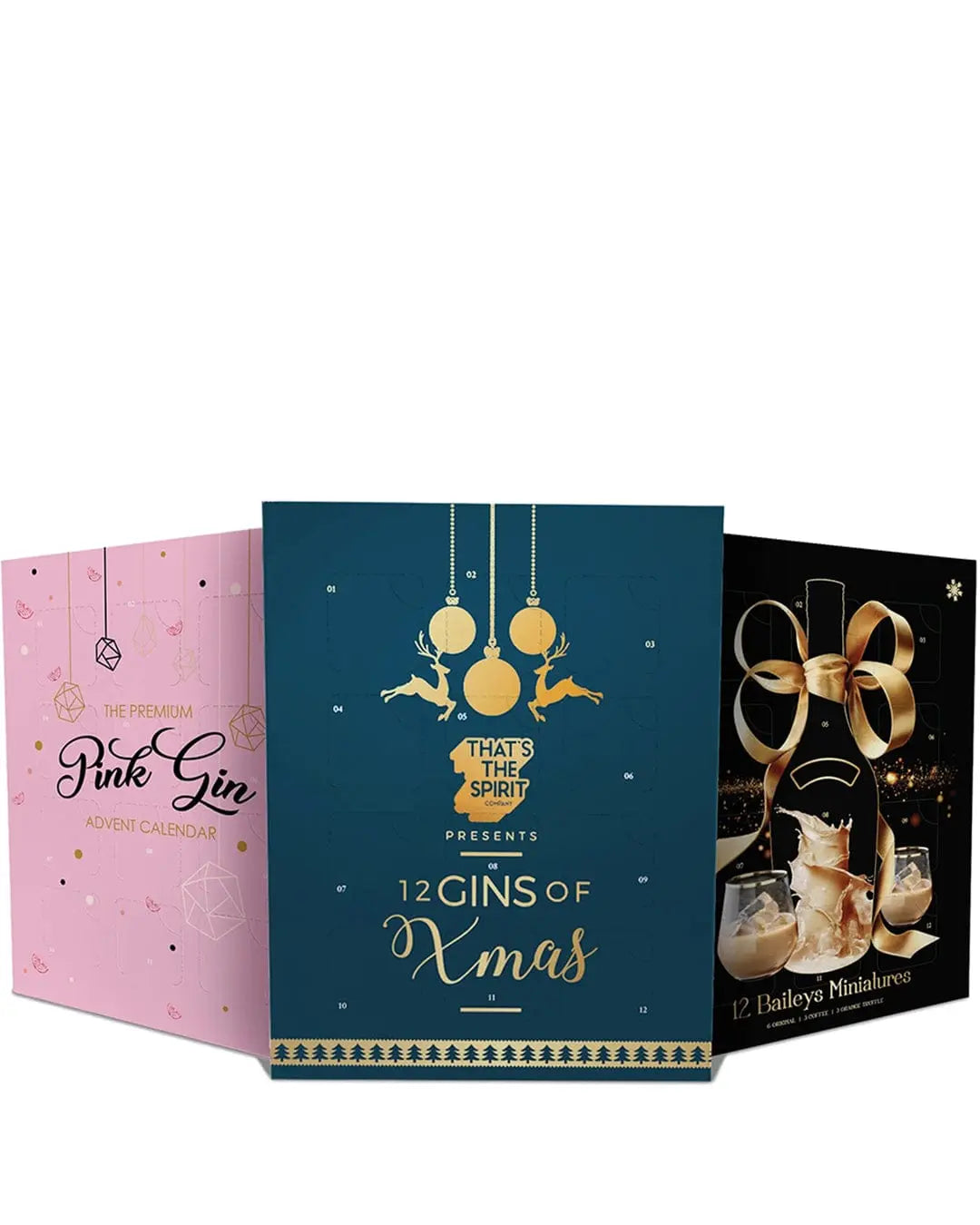 The Boozy Advent Calendar Pack, Set of 3 (12 x 5 cl) Spirit Miniatures