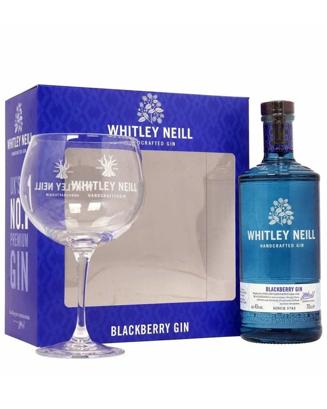 Whitley Neill Blackberry Gin & Glass Gift Set, 70 cl Gin